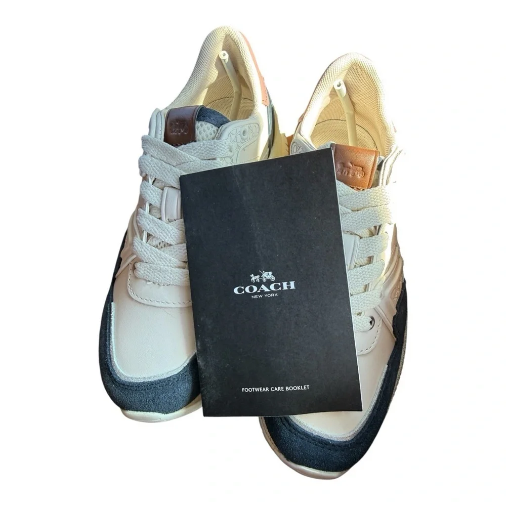 Coach Chalk Dusty Rose C143 GLT LTR Leather Sneakers 5.5 Designer Luxury NIB